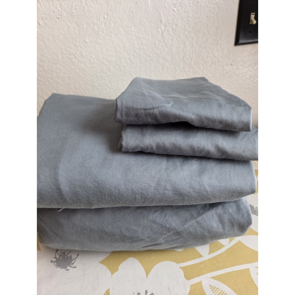 Casaluna 100% Supima Cotton Sheets Full Teal Green 1 Flat 1 Fitted 2 Pillowcases